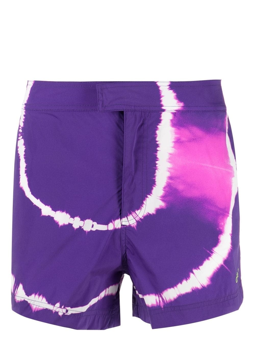 tie-dye printed shorts - 1