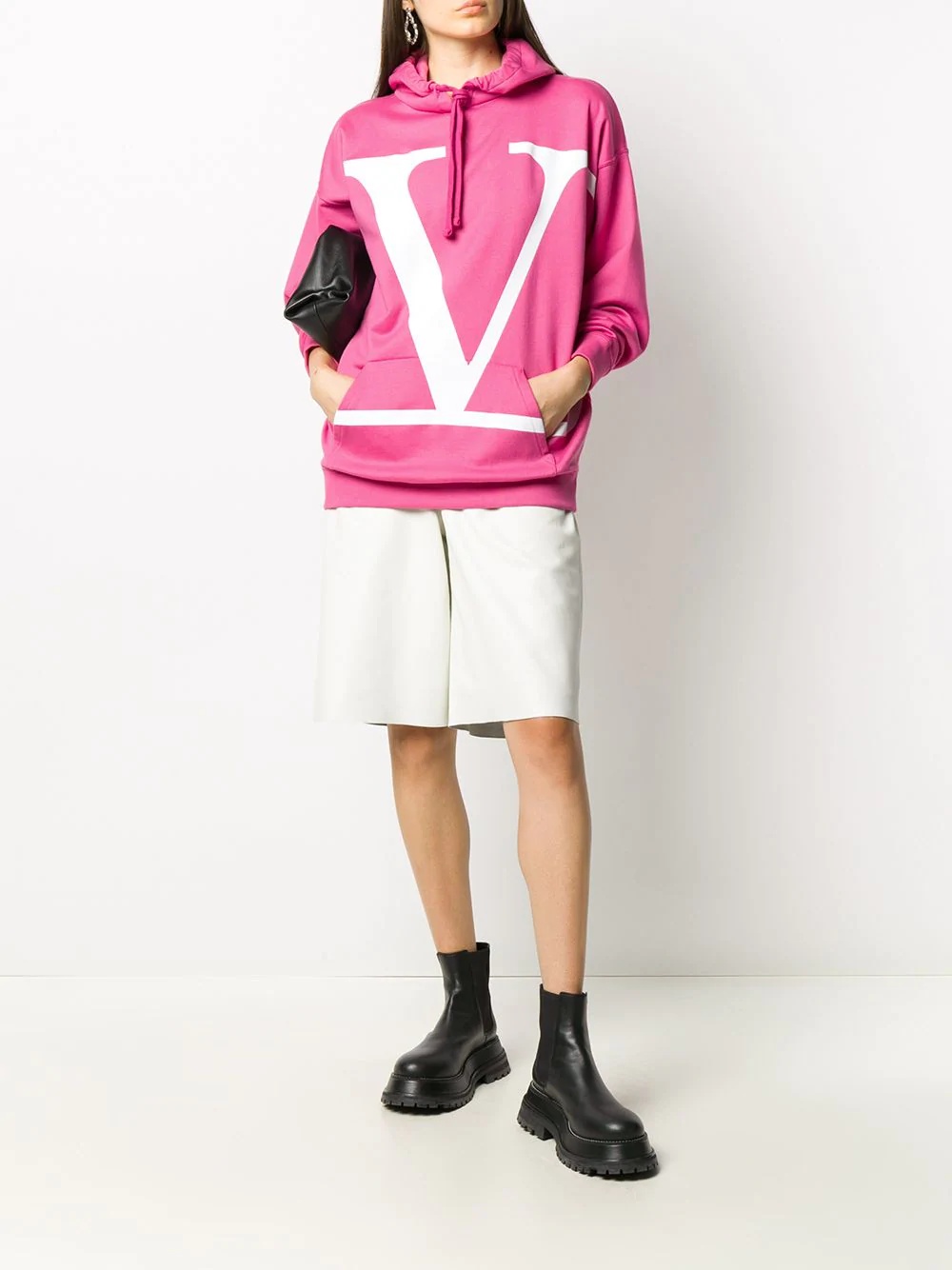 VLOGO print oversized hoodie - 2