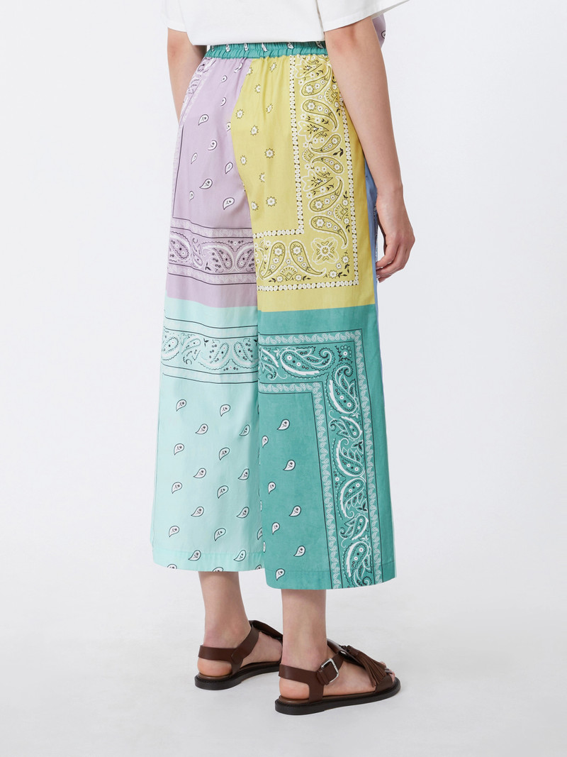 PEPE Printed cotton poplin trousers - MULTICOLOUR 4