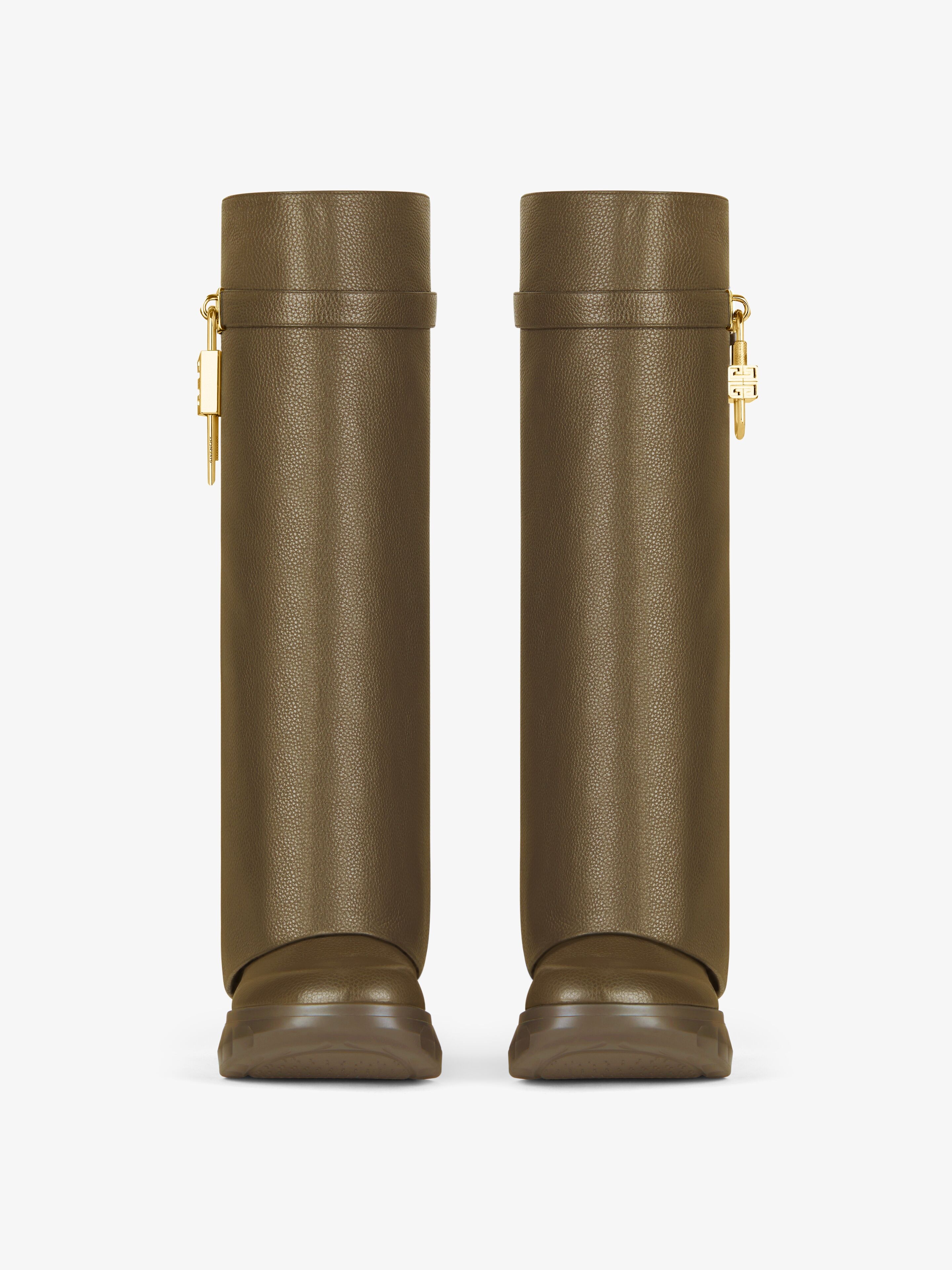 SHARK LOCK BIKER BOOTS IN GRAINED LEATHER - 3