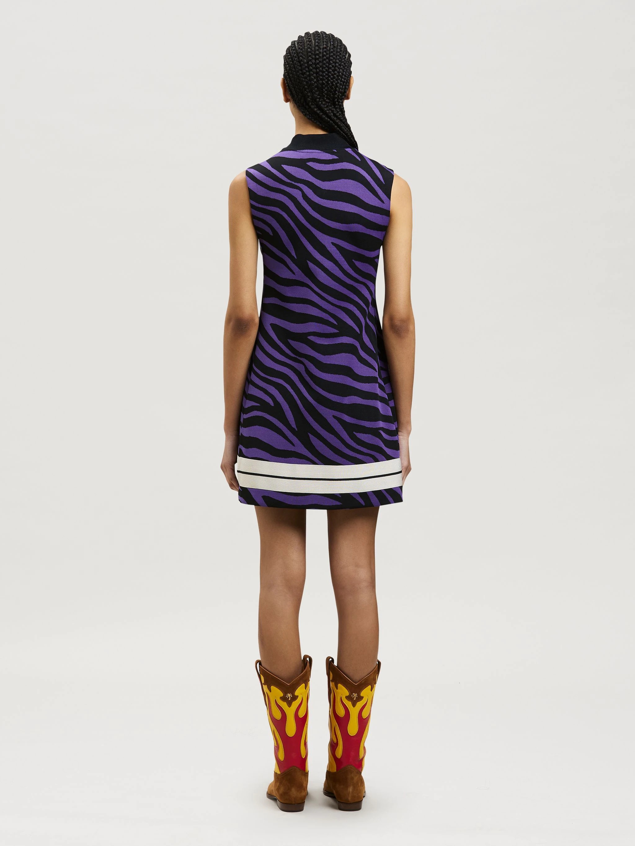 JACQUARD ZEBRA TRACK DRESS - 5