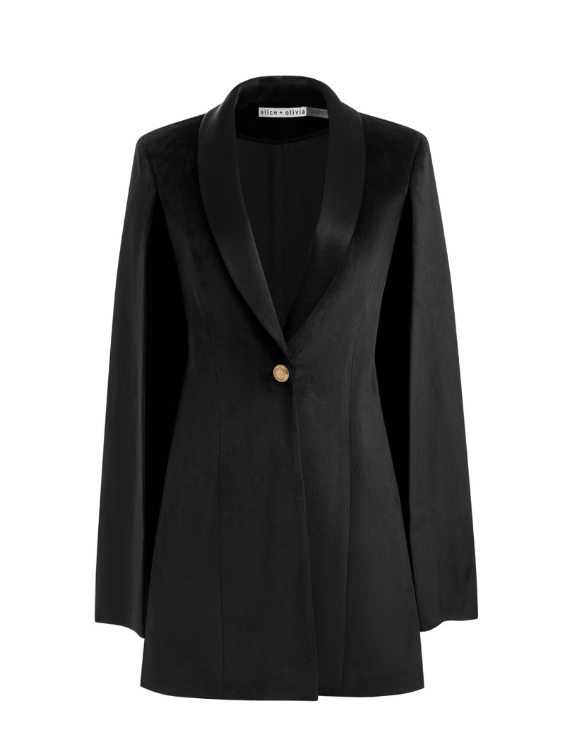ESTHER VELVET CAPE BLAZER 1
