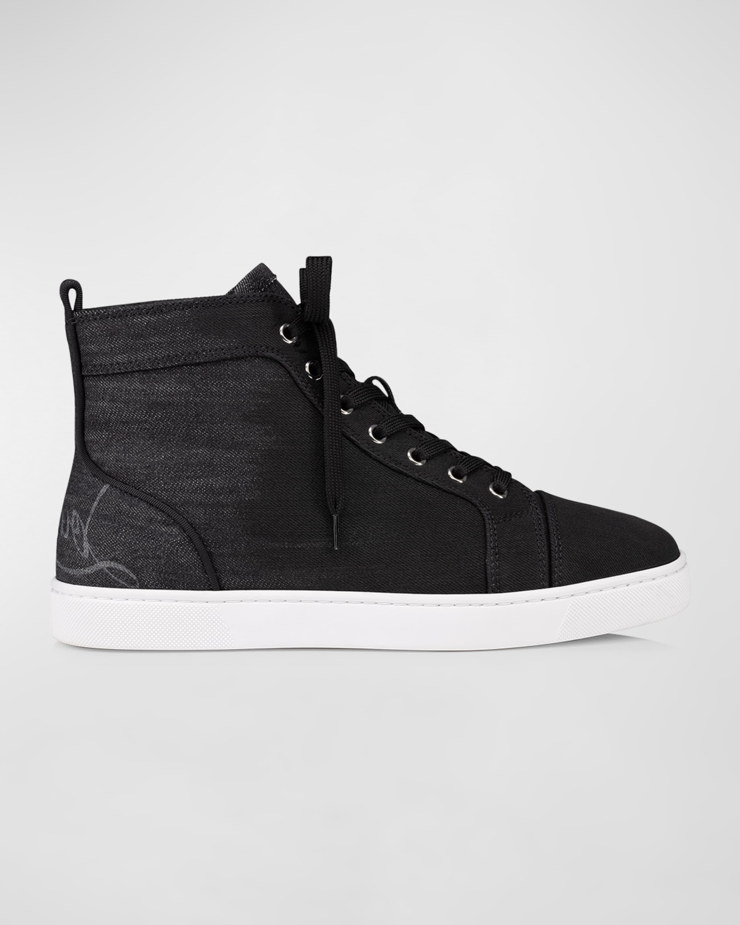 Men's Fun Louis Denim High-Top Sneakers - 1