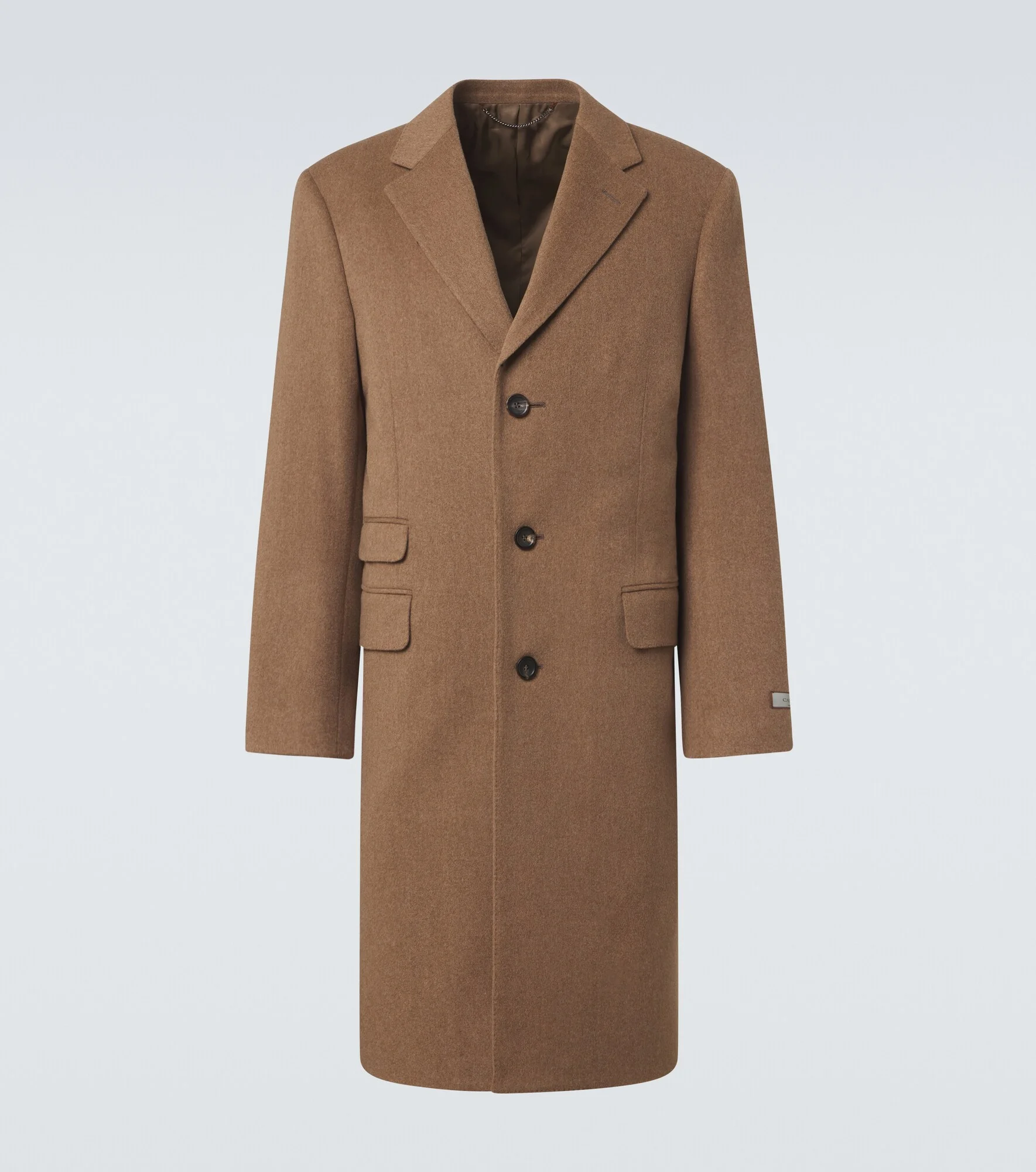Single-breasted wool coat - 1