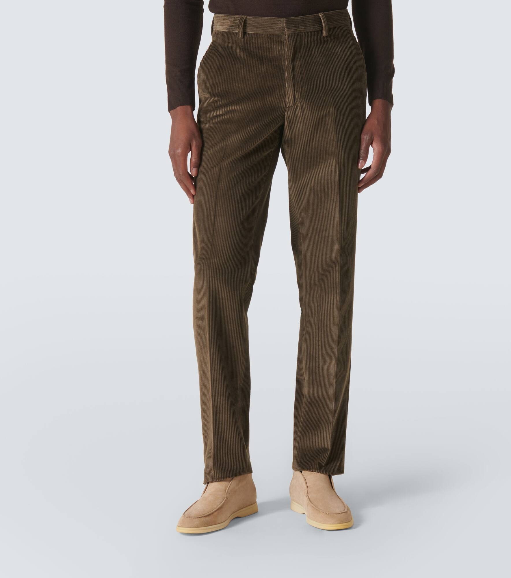 Cotton corduroy straight pants - 3