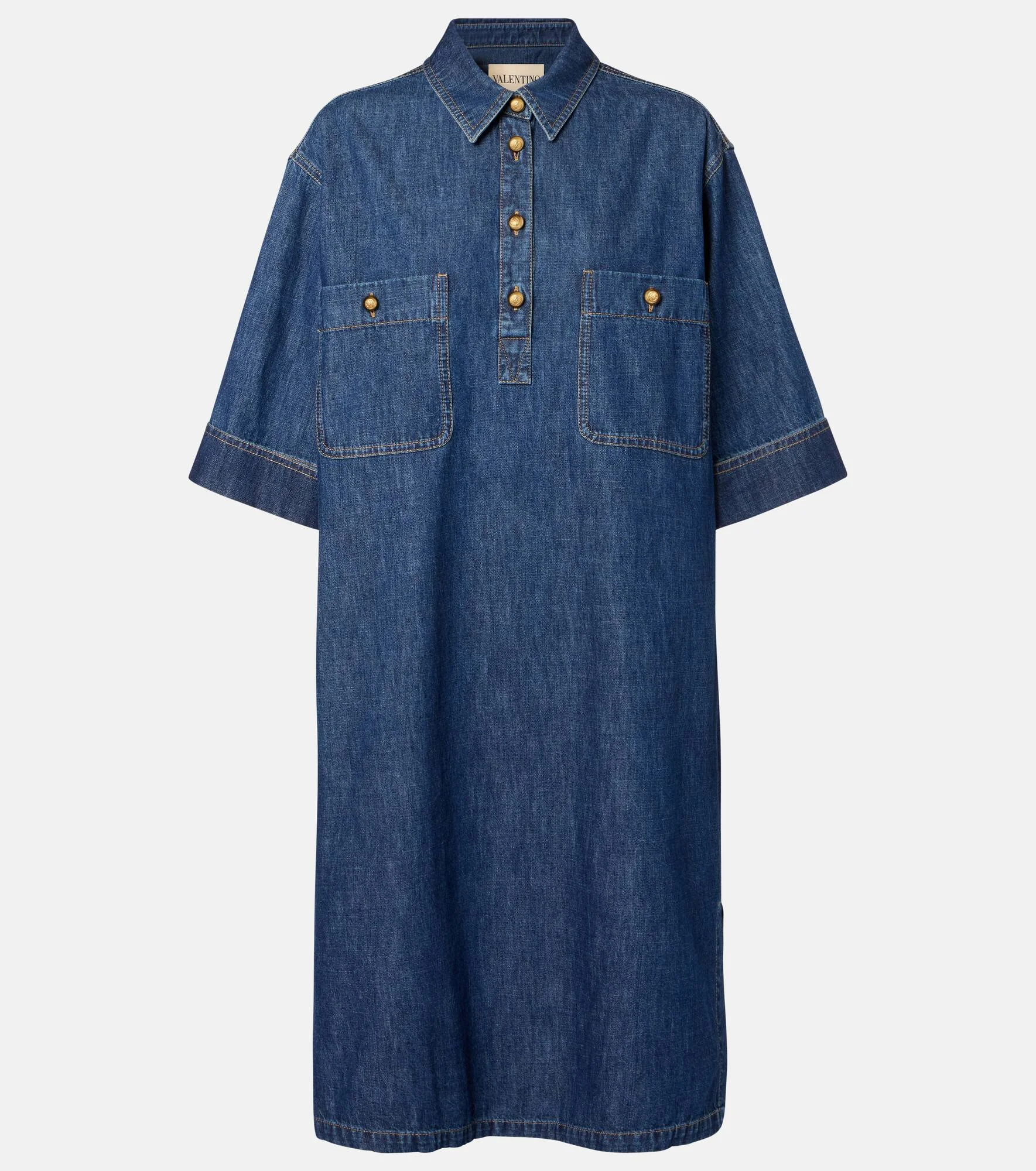 Denim shirt dress - 1