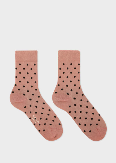 Paul Smith Women's Dusky Pink Polka Dot Socks outlook