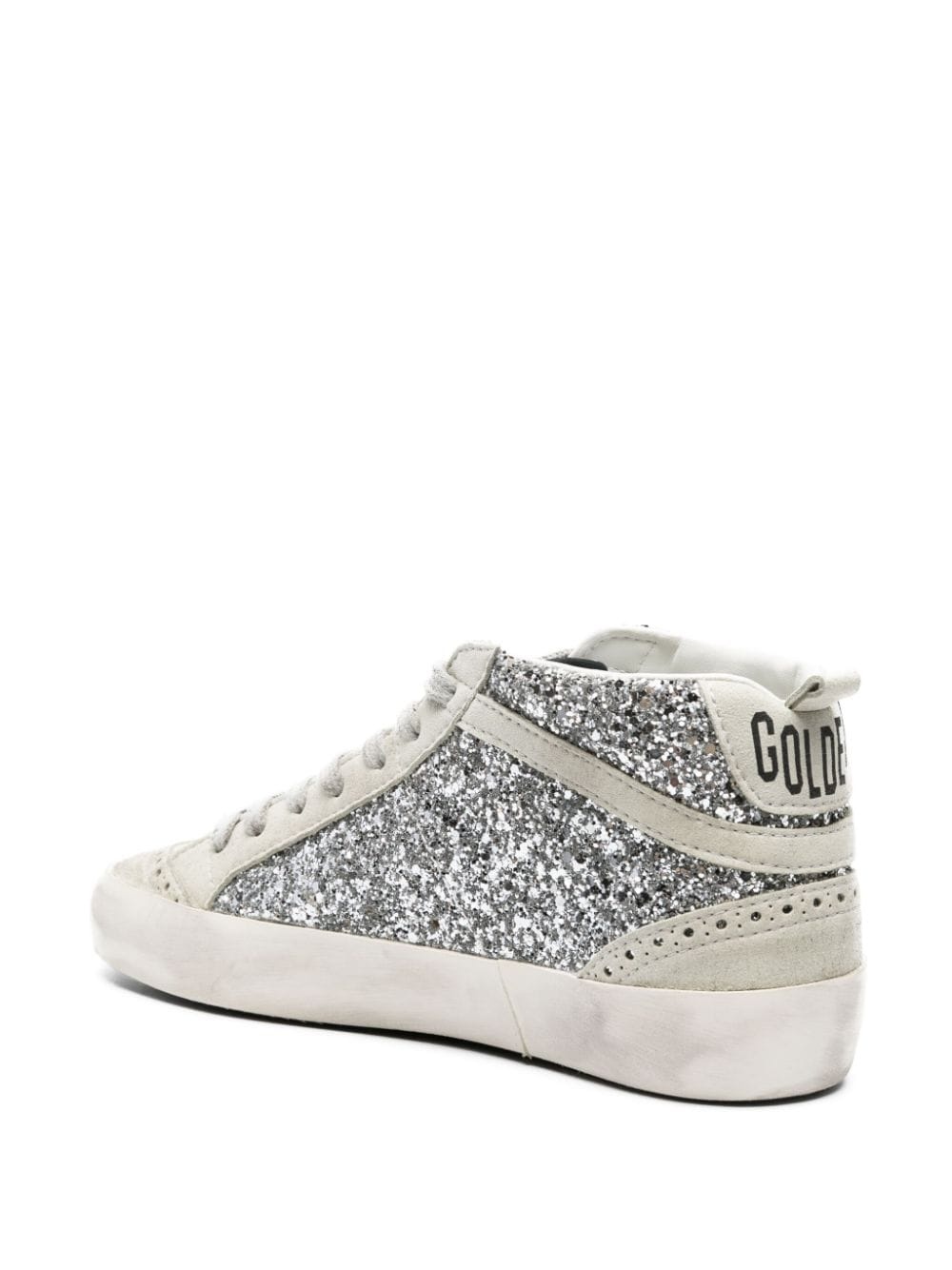 Mid-Star glitter-detail leather sneakers - 3