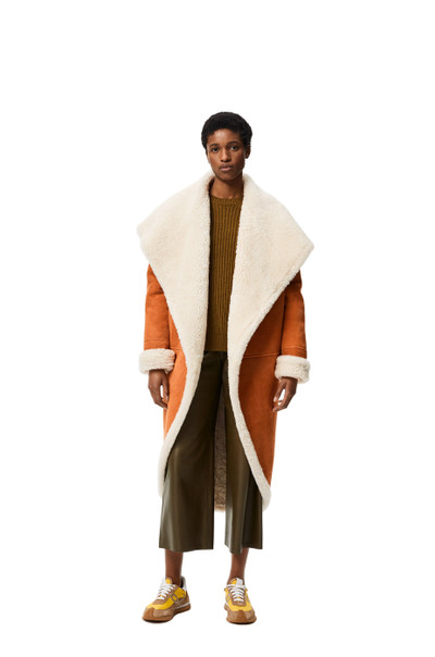 Loewe Shawl collar coat in shearling outlook