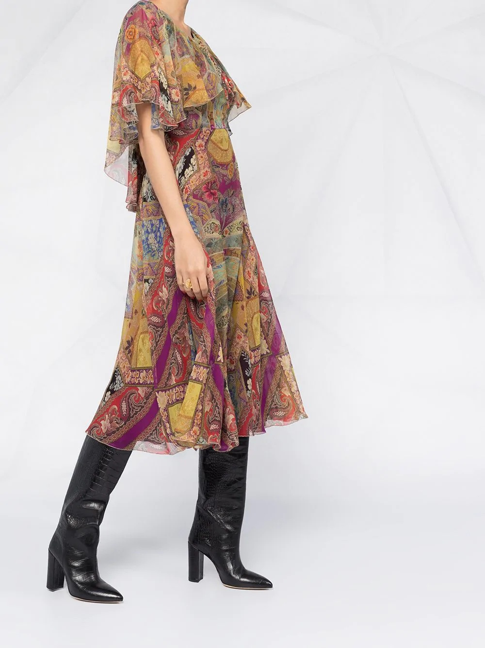 paisley print dress - 6