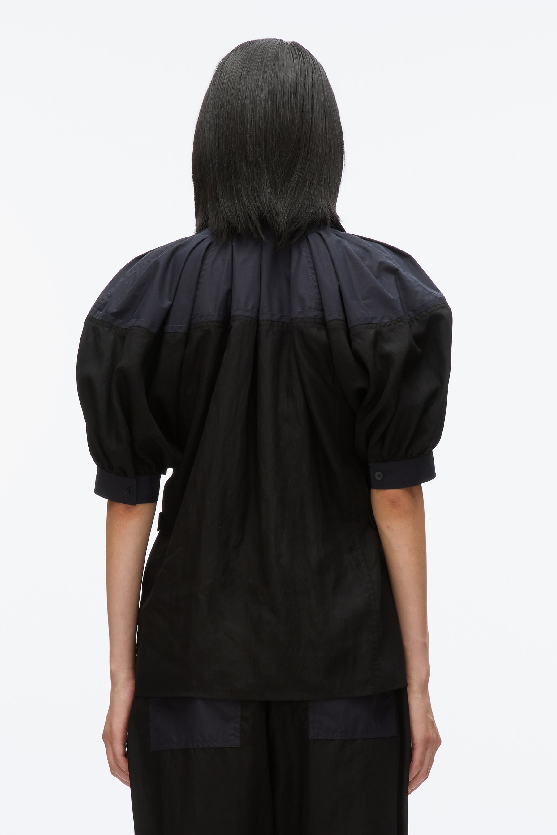 Lantern Sleeve Combo Shirt - 4