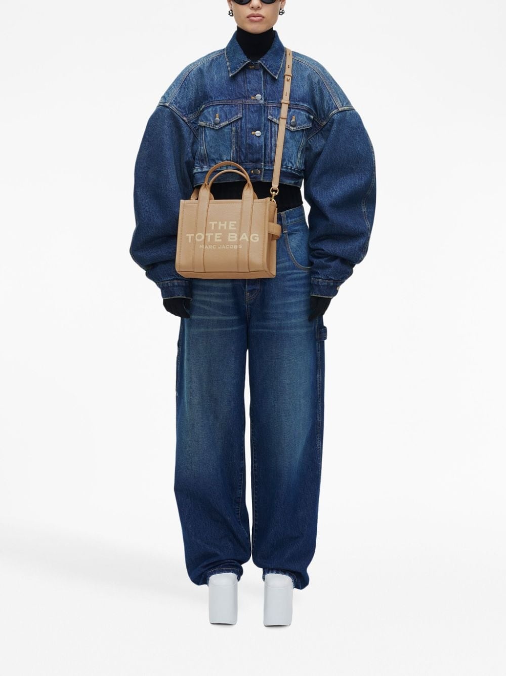 small The Leather Tote bag - 3