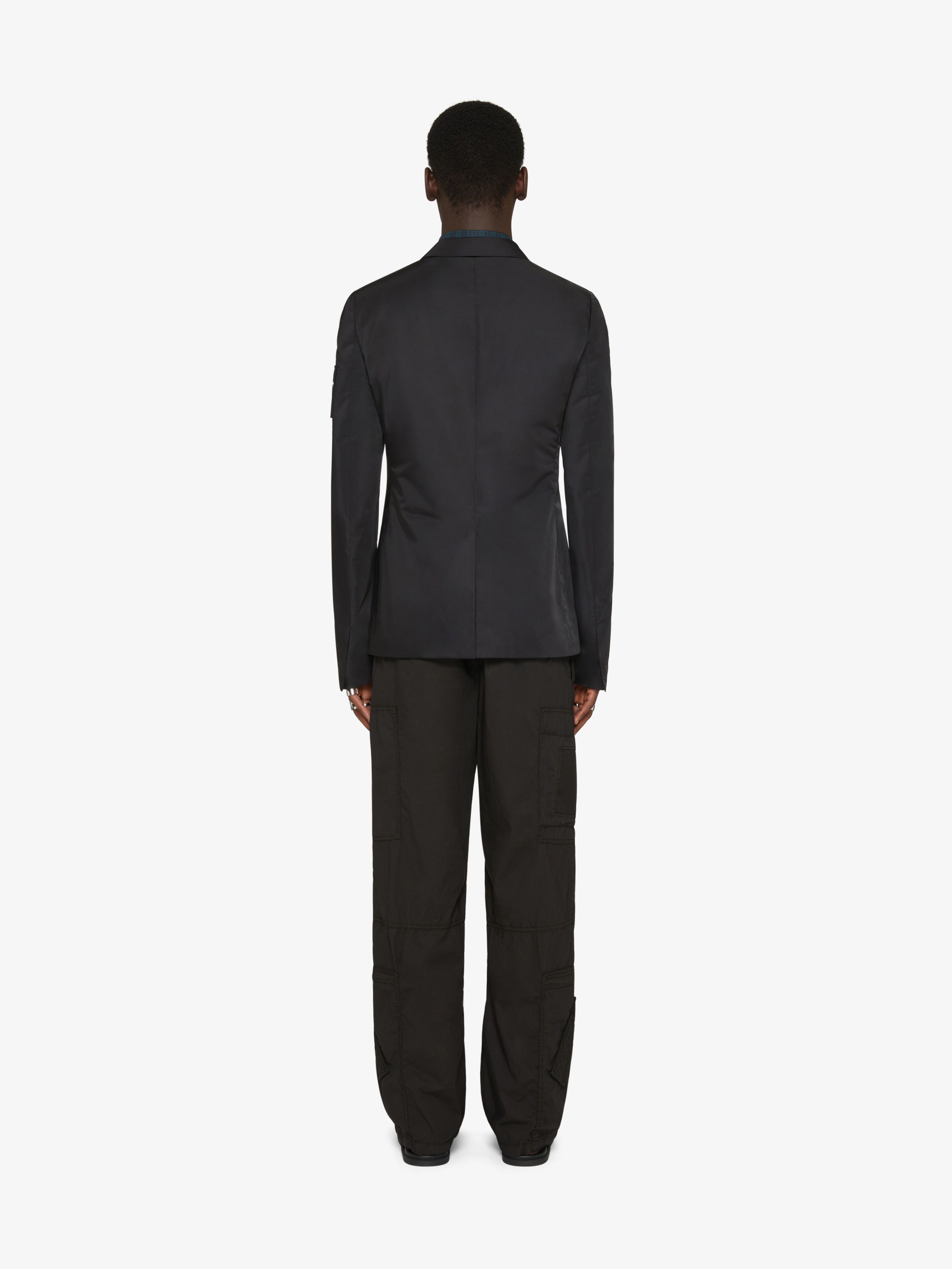 PANTS IN POPLIN WITH MULTI ZIPPED POCKETS - 4