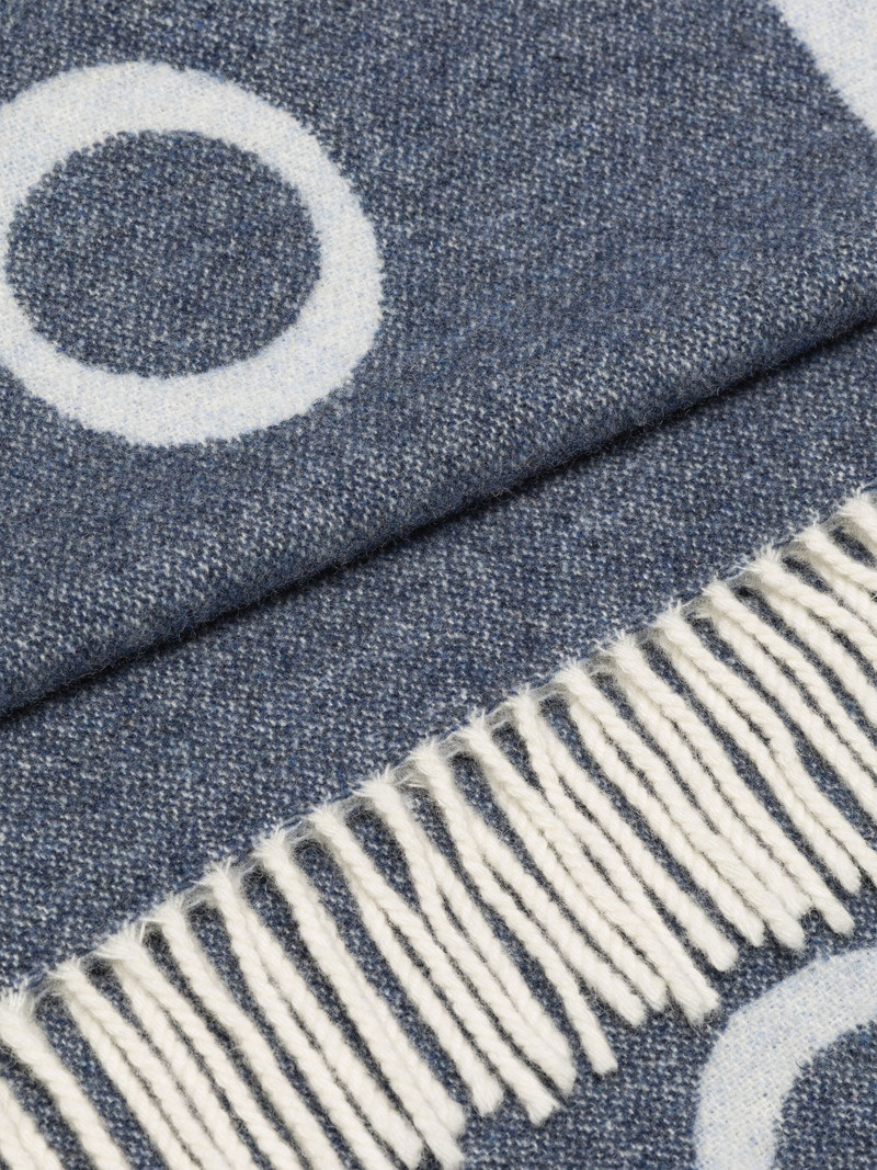 Mackintosh EDINBURGH BLUE WOOL LOGO SCARF outlook