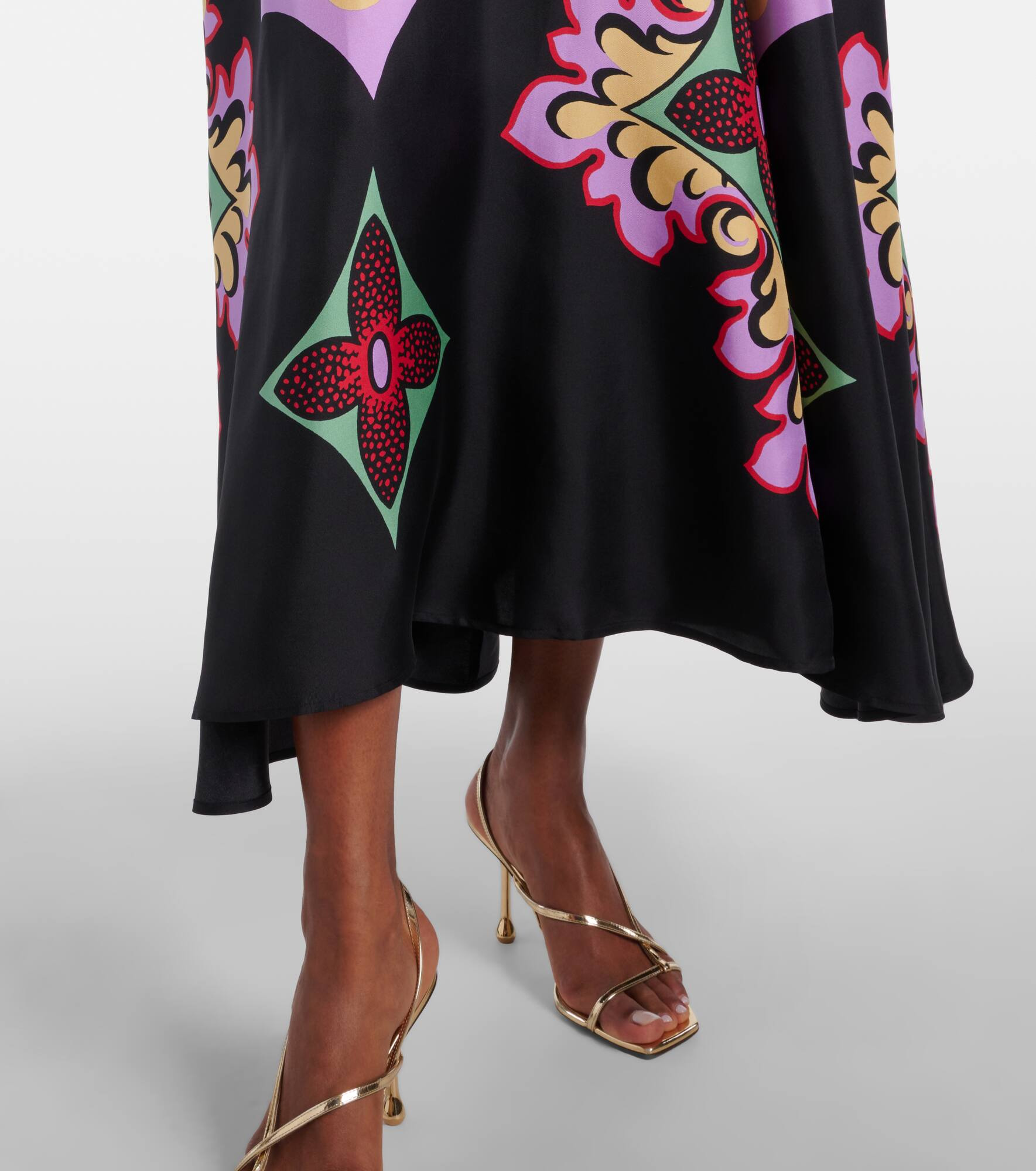 Palazzo Placée silk twill maxi dress - 7