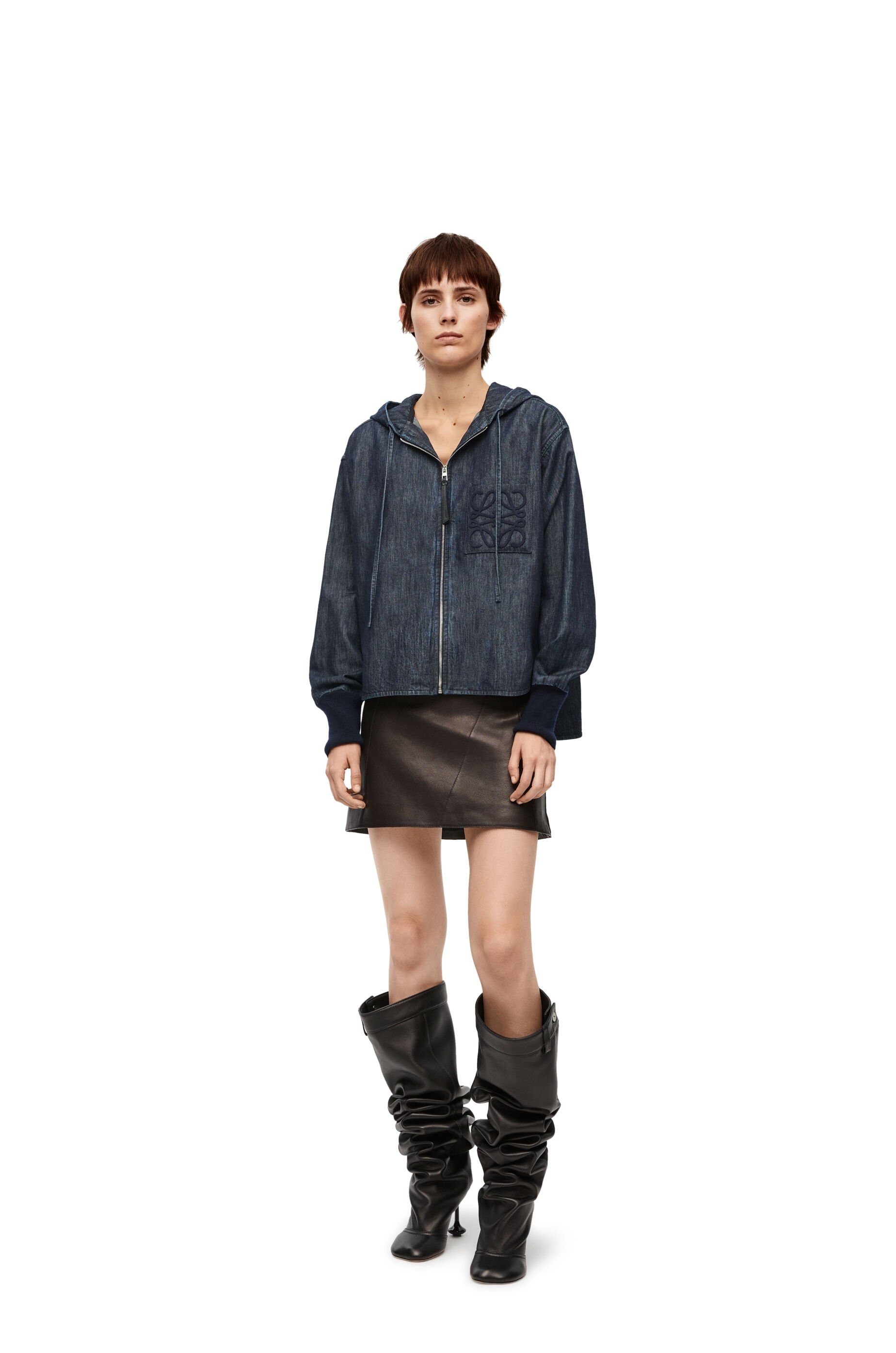 Hooded jacket in denim - 2