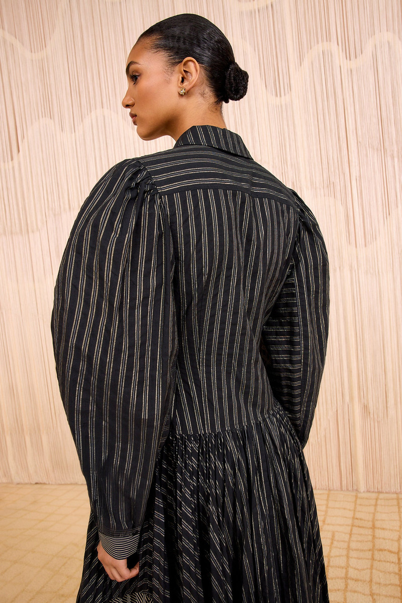 Mariela Long Sleeve Lurex Shirt Dress 4