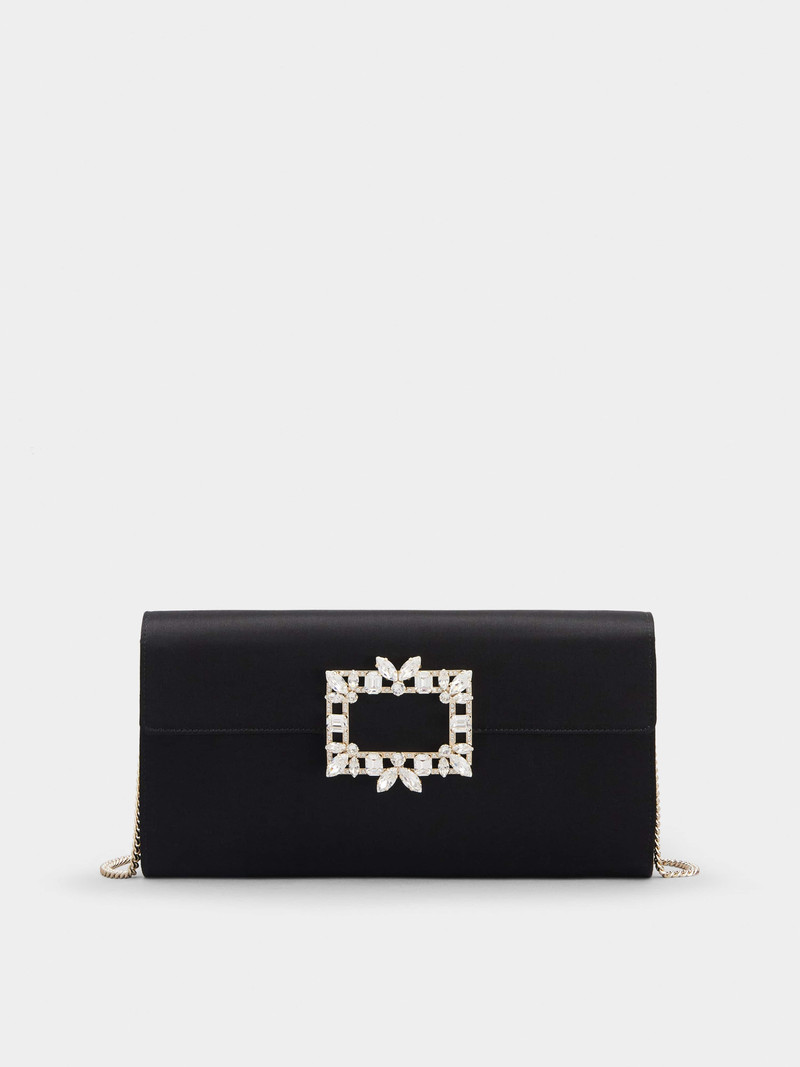 Broche Vivier Buckle Clutch in Satin 1