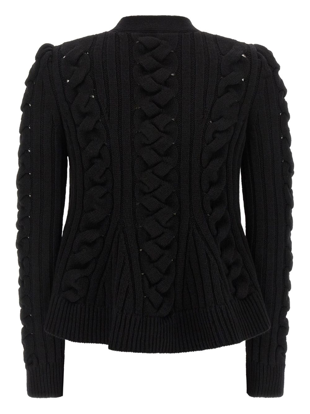 braided-knit cardigan - 2