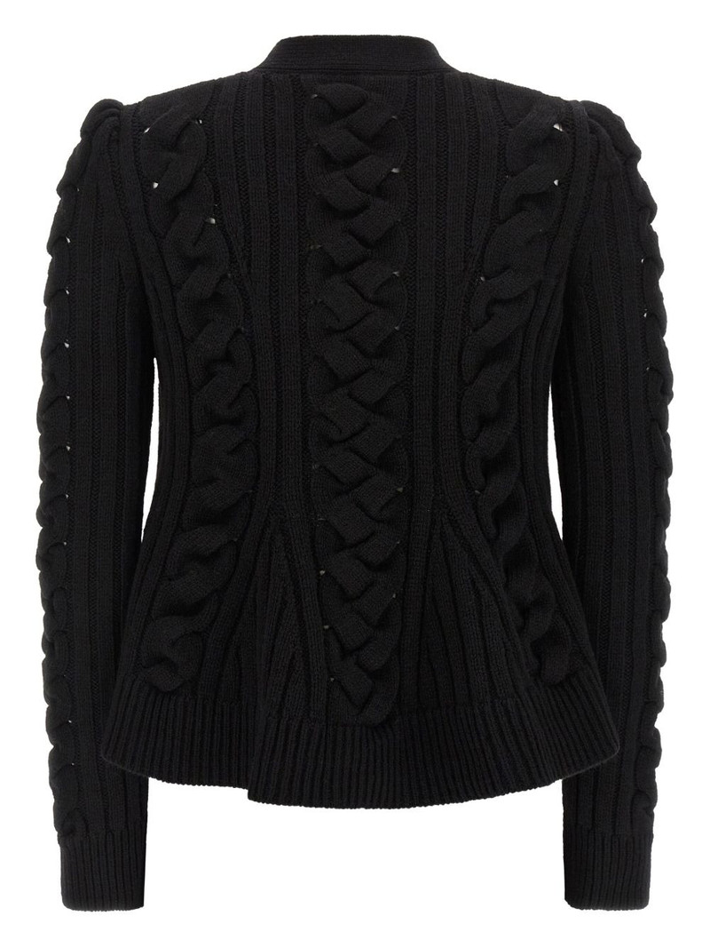 Alexander McQueen braided-knit cardigan outlook