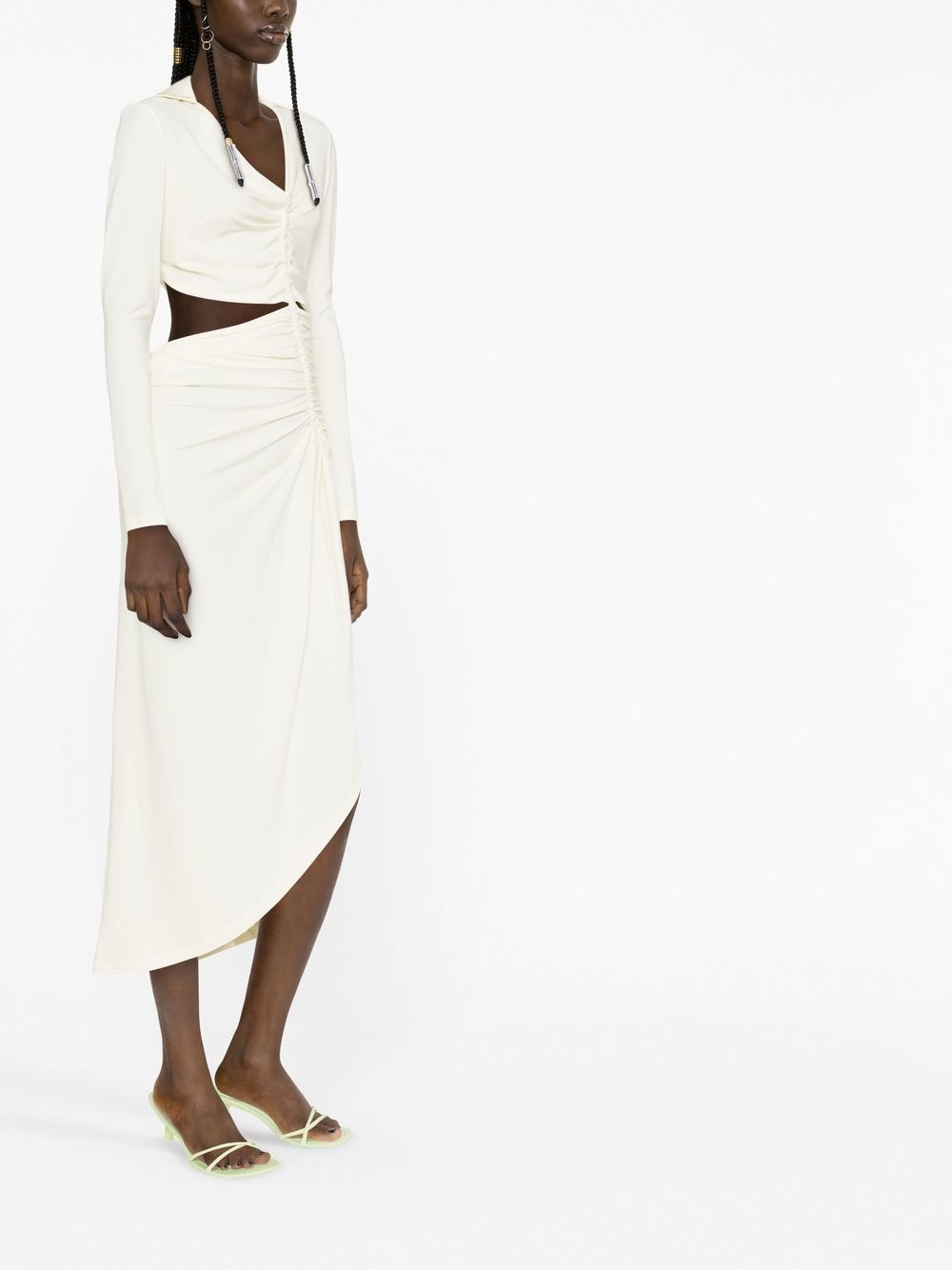 Vi-Crepe draped midi dress - 4