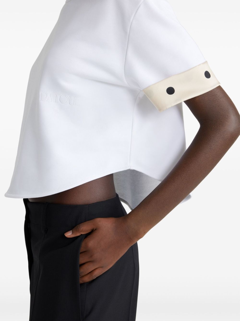 organic-cotton cropped T-shirt - 5