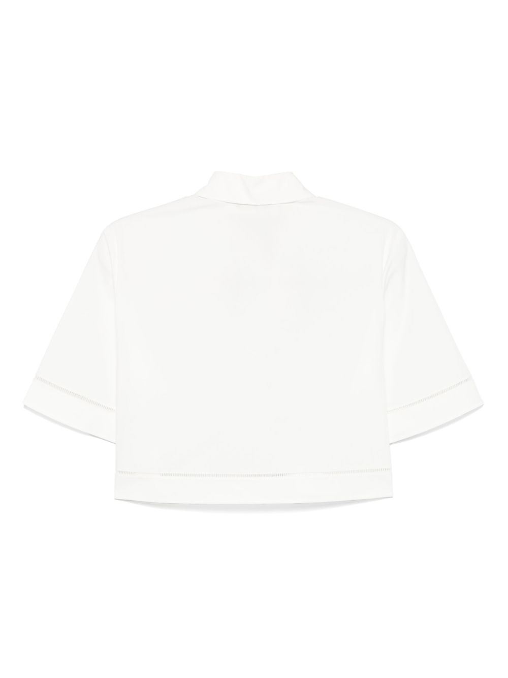 ladder-embroidered poplin shirt - 2