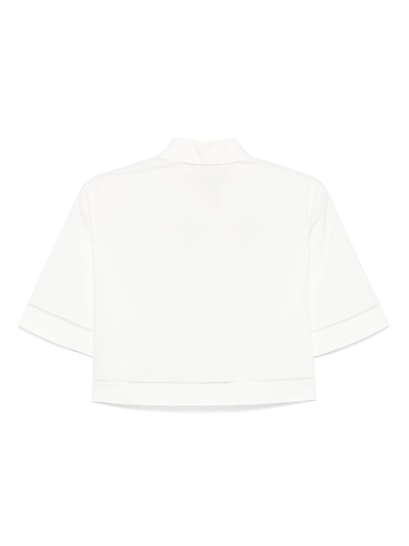 RÓHE ladder-embroidered poplin shirt outlook