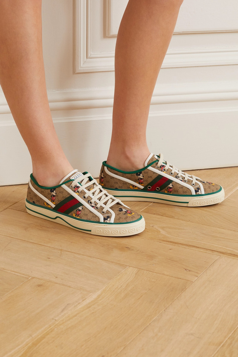 GUCCI + Disney printed canvas sneakers outlook