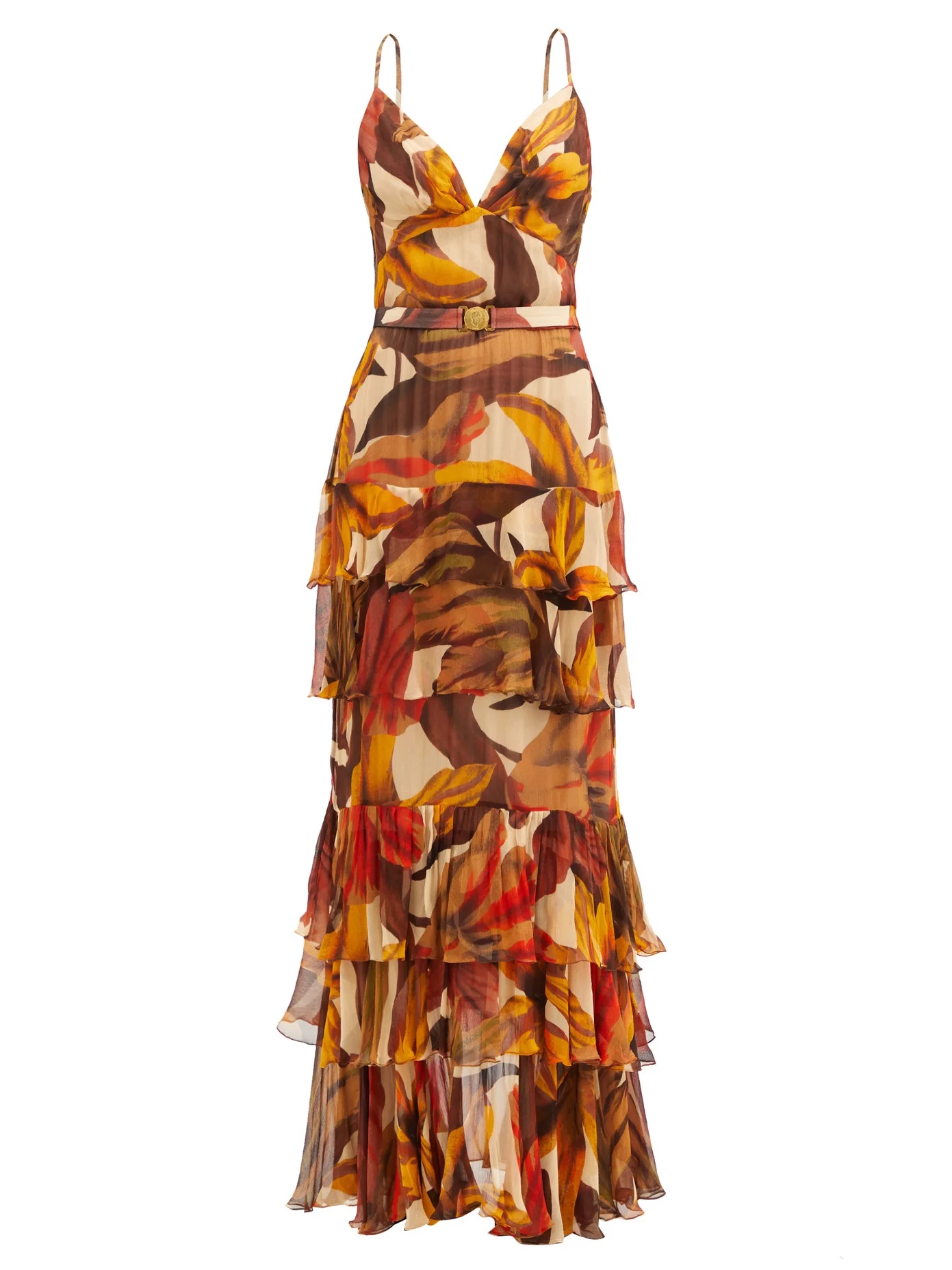 Canto del Corazón floral-print crepe maxi dress - 1