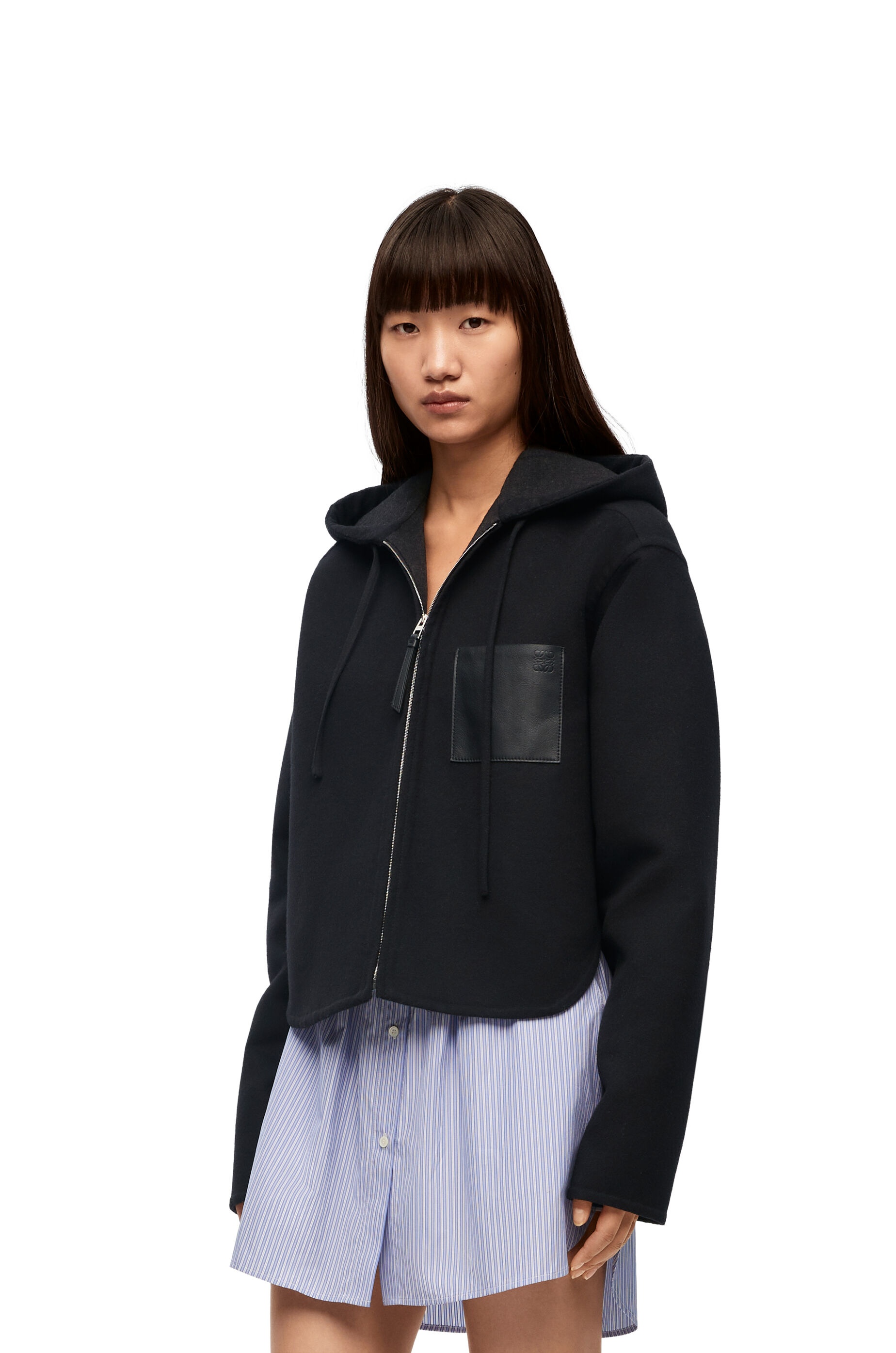 Hooded jacket in wool - 3