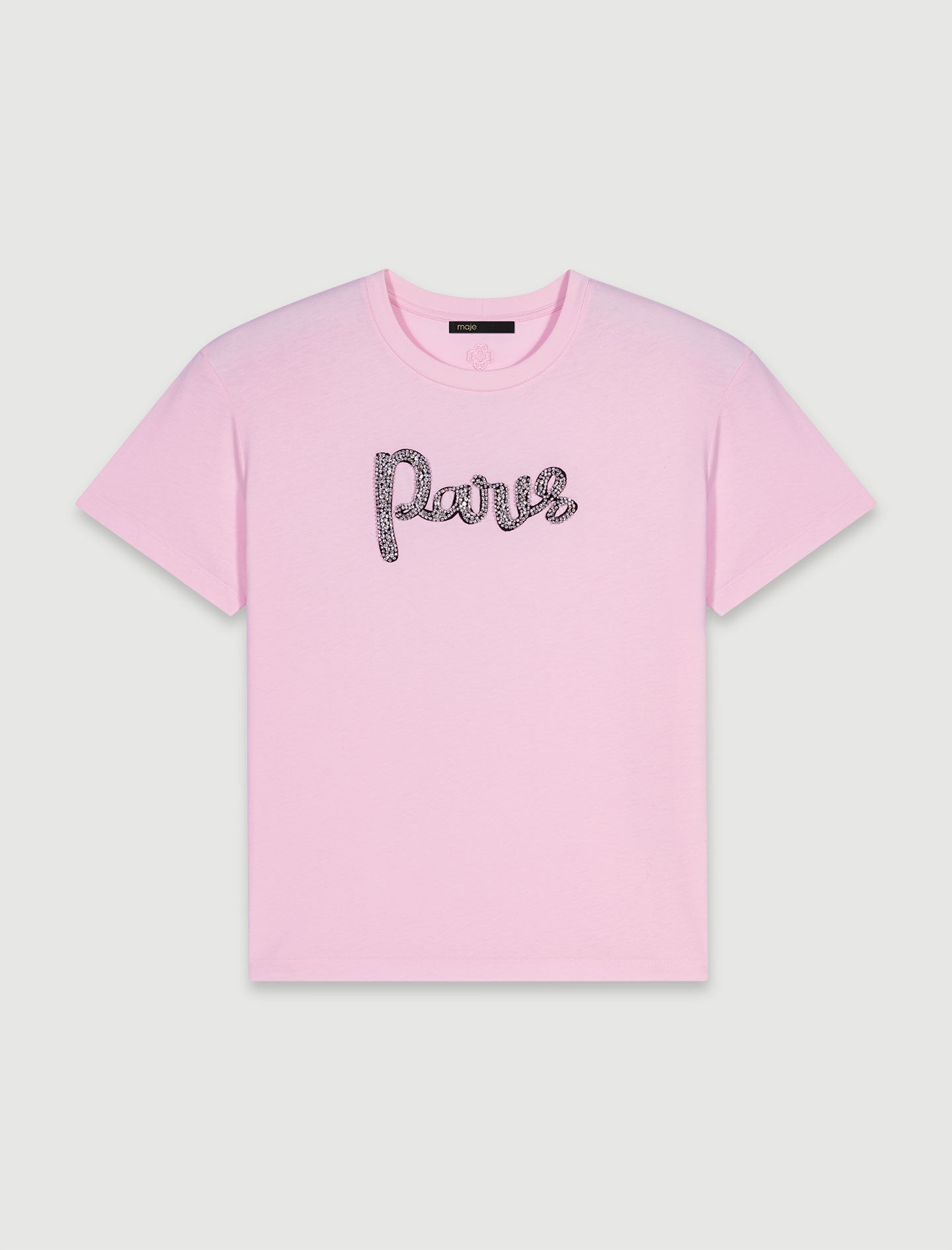 Paris rhinestone T-shirt - 1