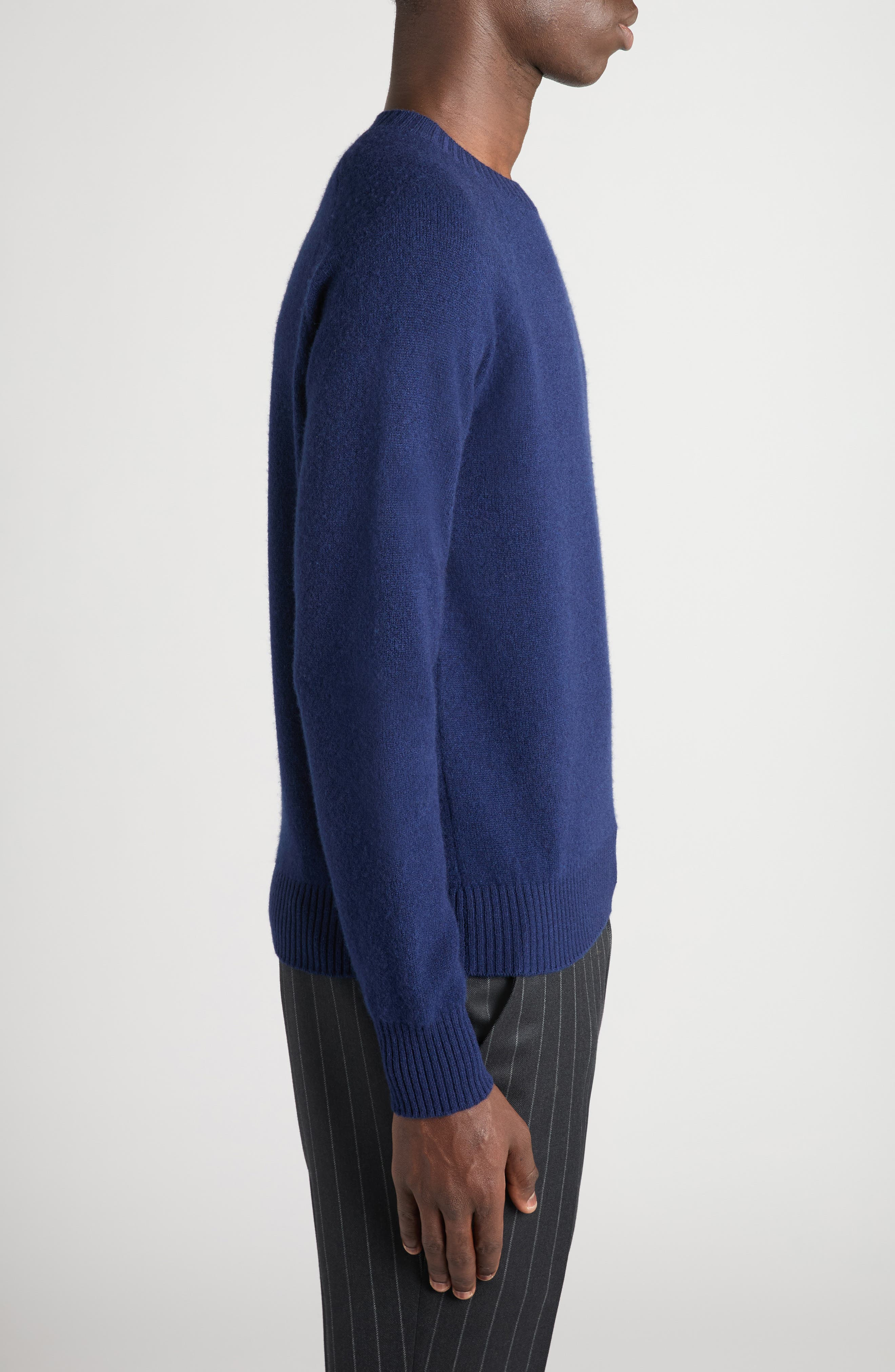 TOM FORD Lambswool & Cashmere Crewneck Sweater in Hb812 Ocean Blue at Nordstrom - 3