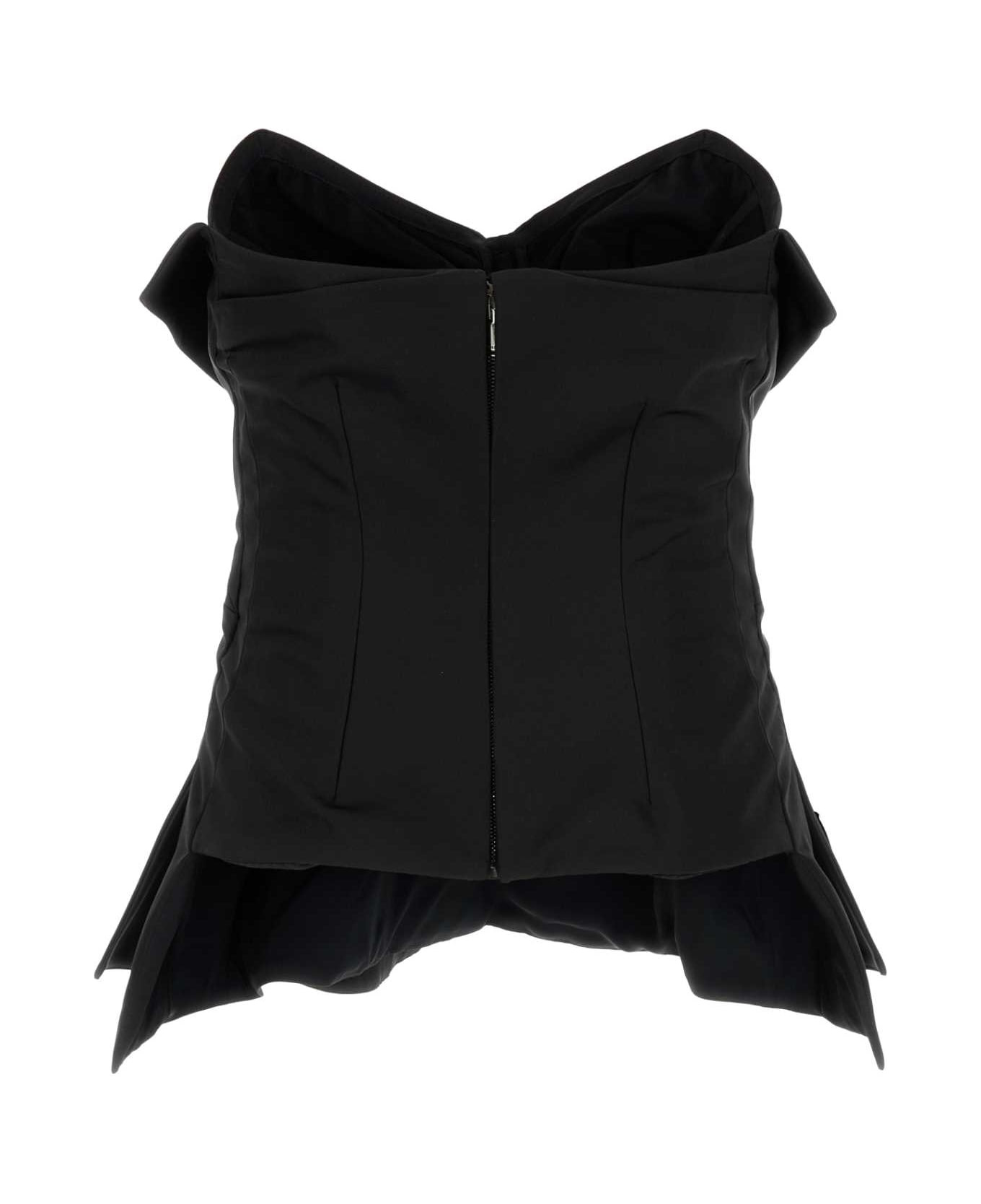 Black Satin Top - 2