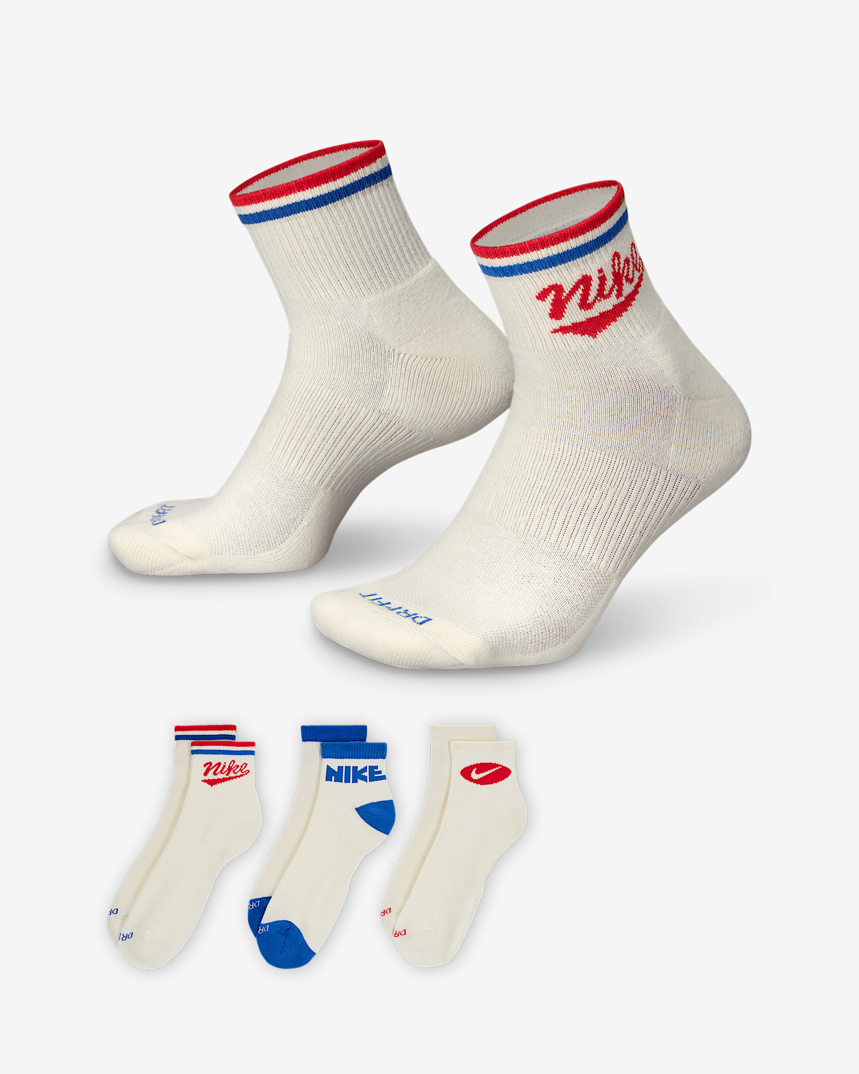 Nike Everyday Plus Ankle Socks (3 Pairs) - 1