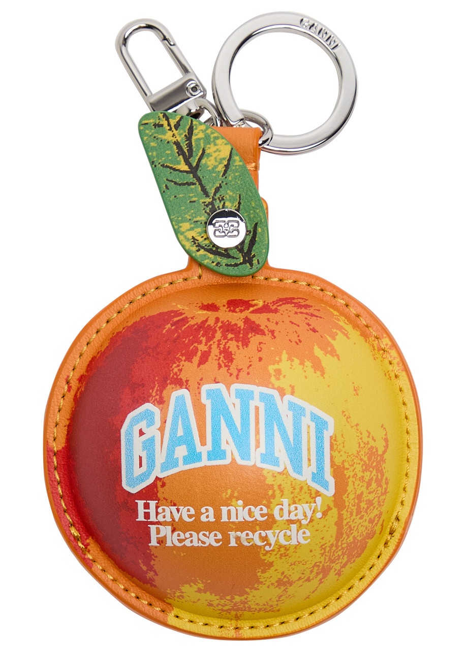 Ganni Apple Printed Leather Wallet - 1