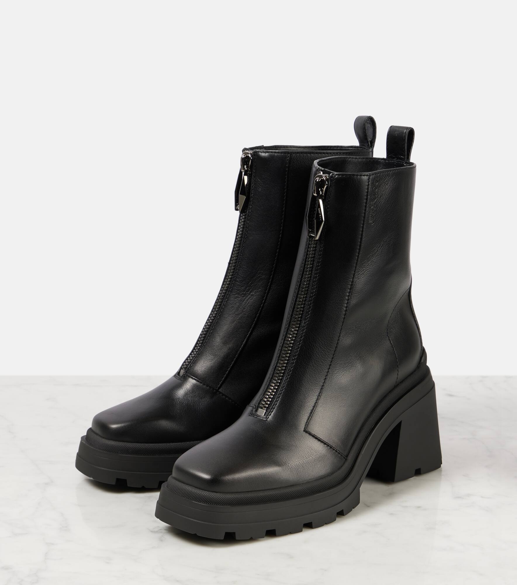 Eugenie 80 leather ankle boots - 4