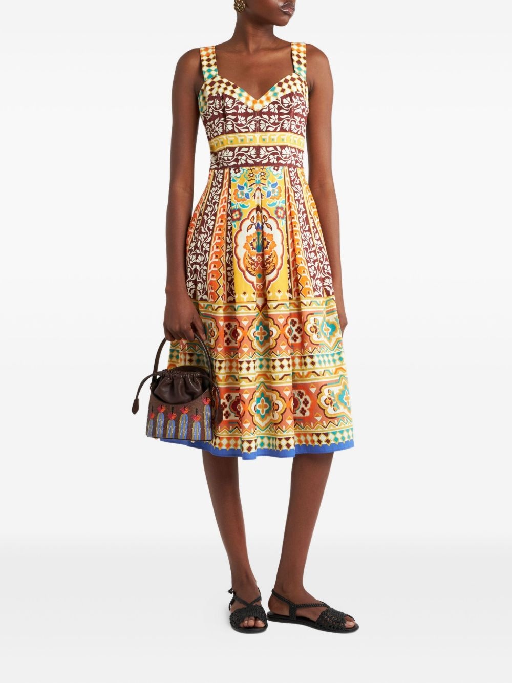 printed midi dress - 2