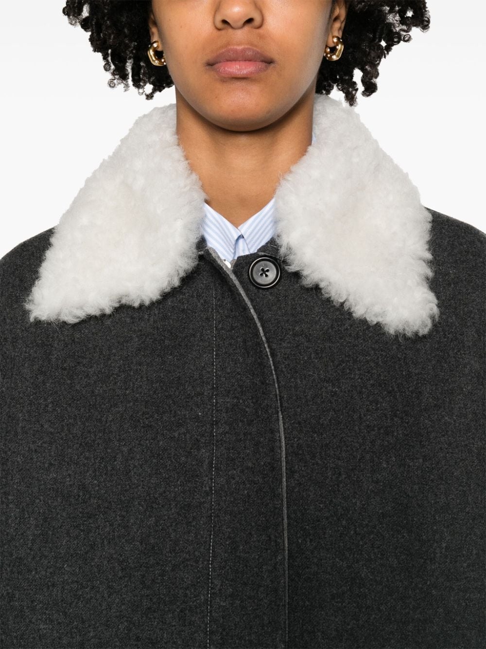 Bal-collar wool-felt coat - 5