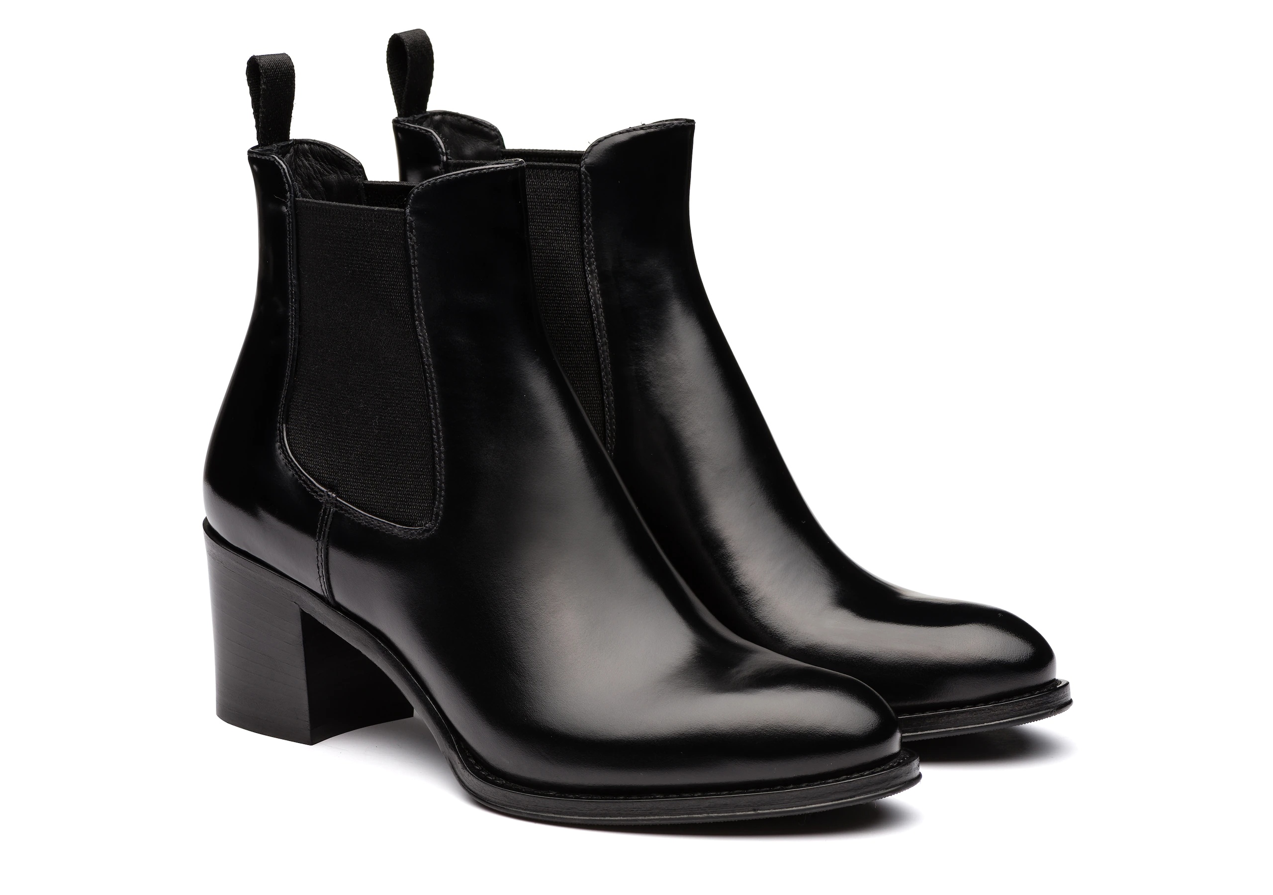 Shirley 55
Polished Fumè Heeled Boot Black - 2