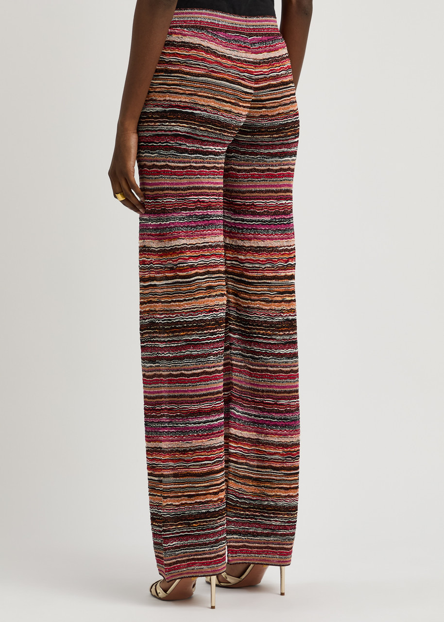 Missoni Striped-intarsia Metallic-knit Trousers - 3