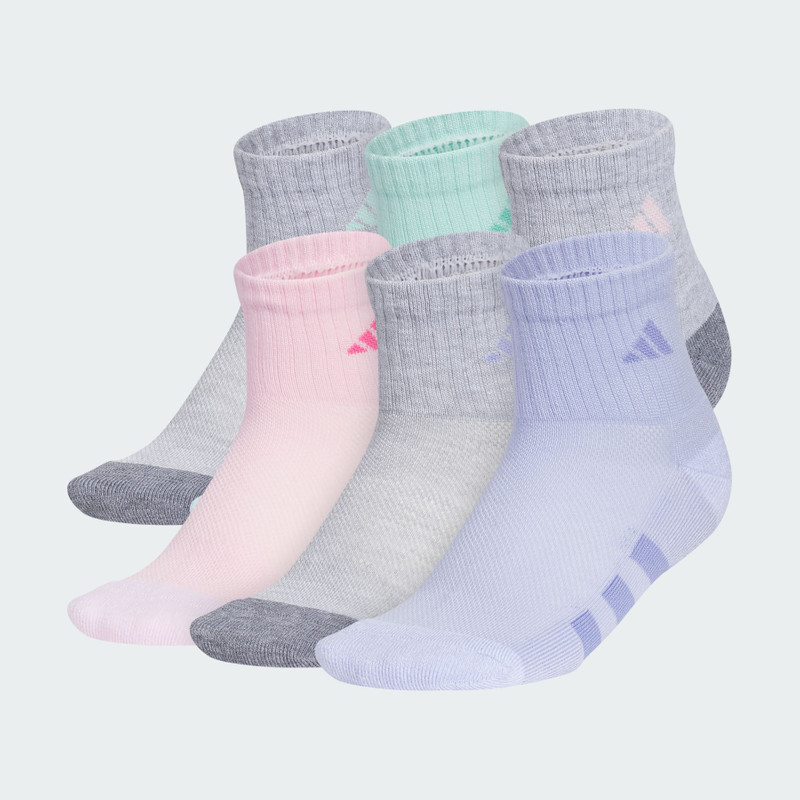 Athletic Cushioned 6-Pack Quarter Socks Kids 1