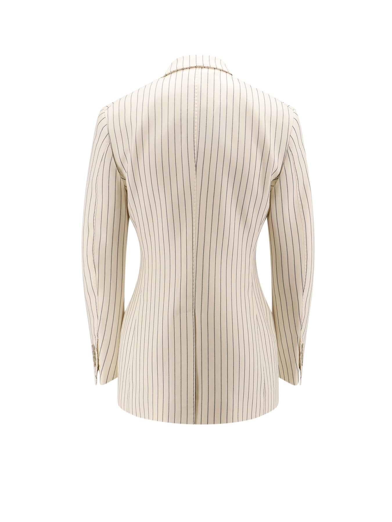 【関税込み】TOM FORD STRIPED WALLIS DOUBLE BREASTED JACKET TOM FORD Double-breasted jacket with striped pattern