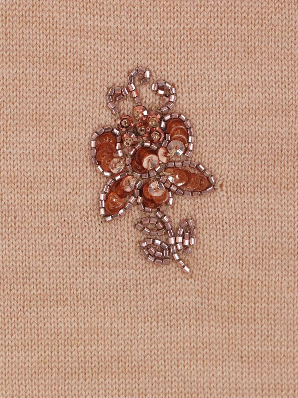 Fendi Women Floral Motif Embroidered Wool Cropped Jumper - 3