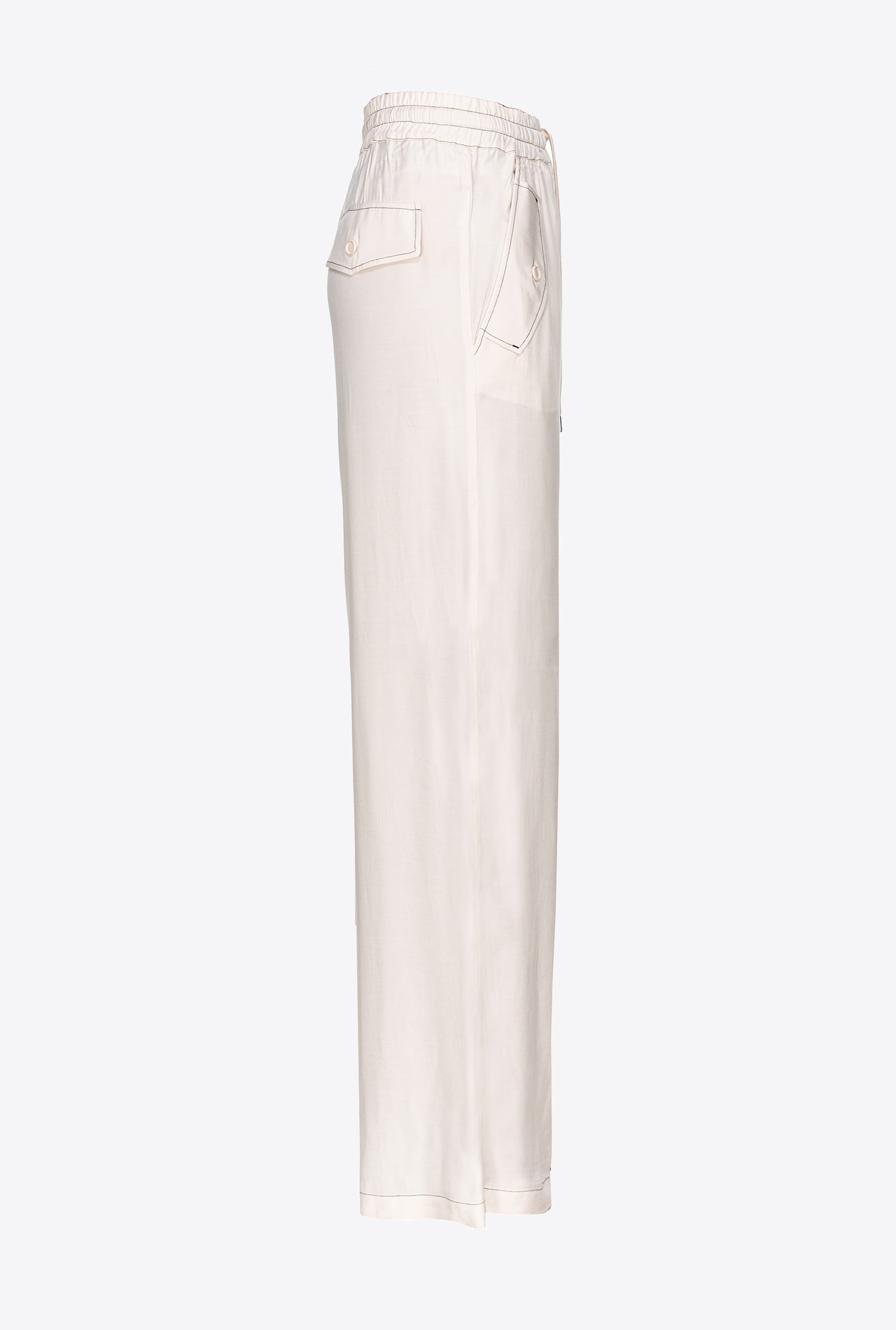 WIDE-LEG TWILL TROUSERS - 6