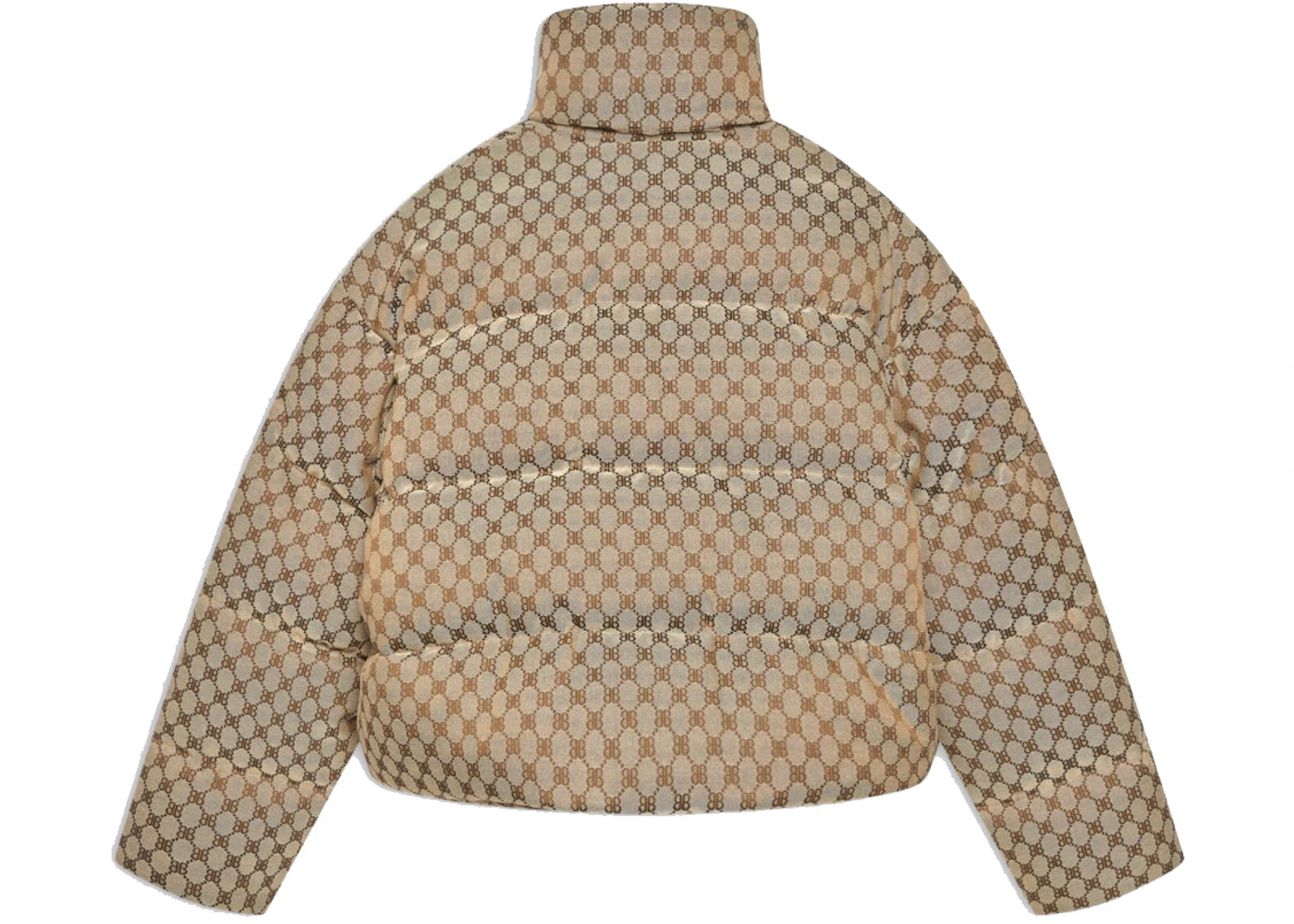 Gucci x Balenciaga Womens The Hacker Project Hacker BB Puffer Jacket Beige/Ebony - 2