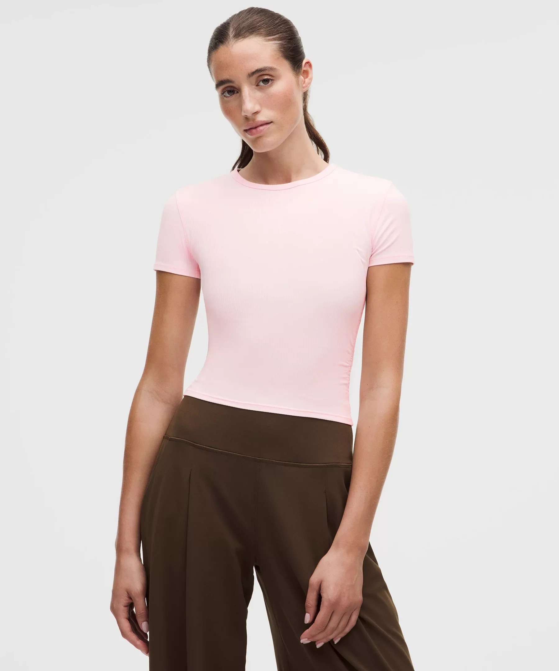 All It Takes Ribbed Keyhole Short-Sleeve Shirt - 1
