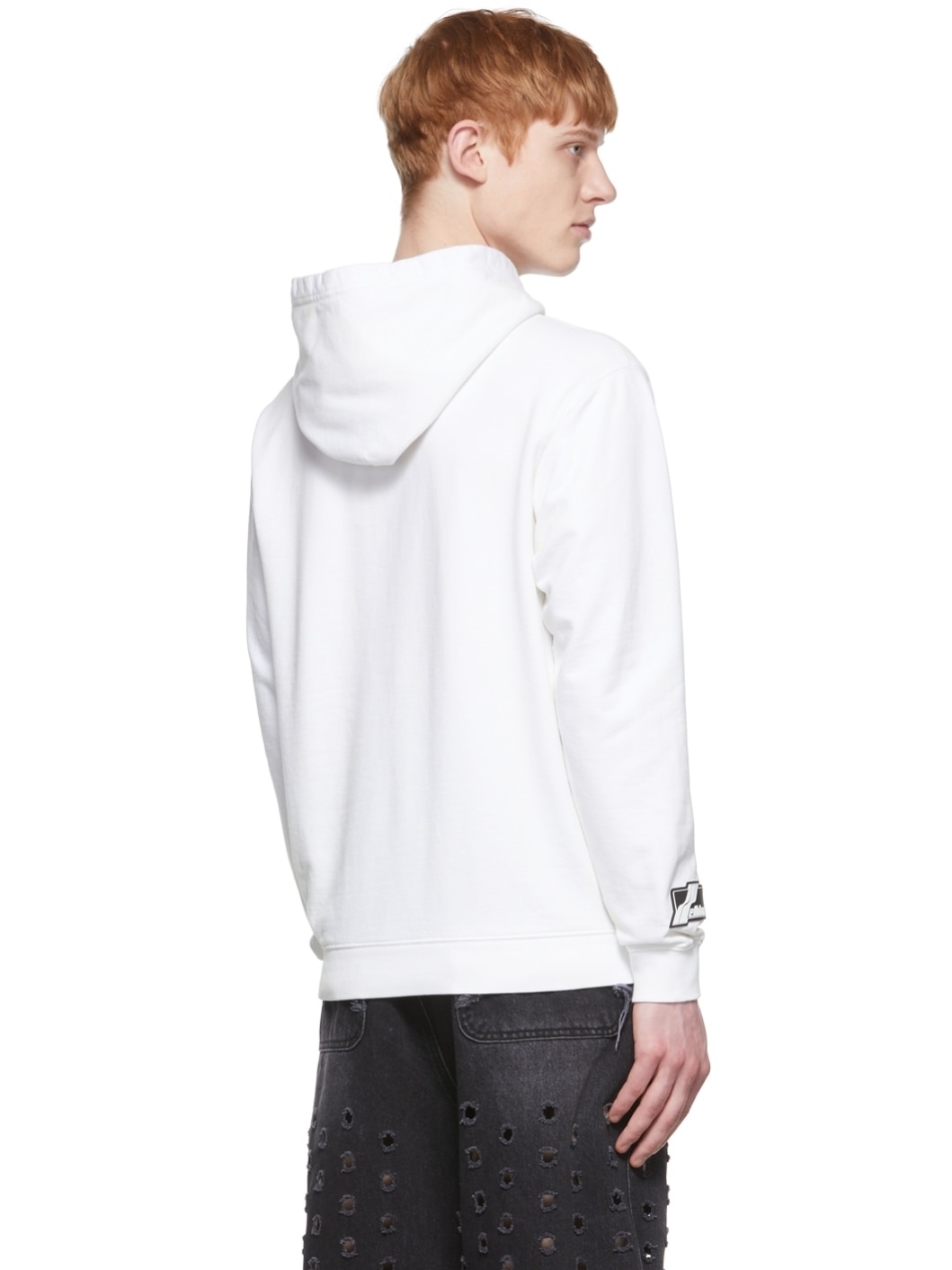 White Cotton Hoodie - 3