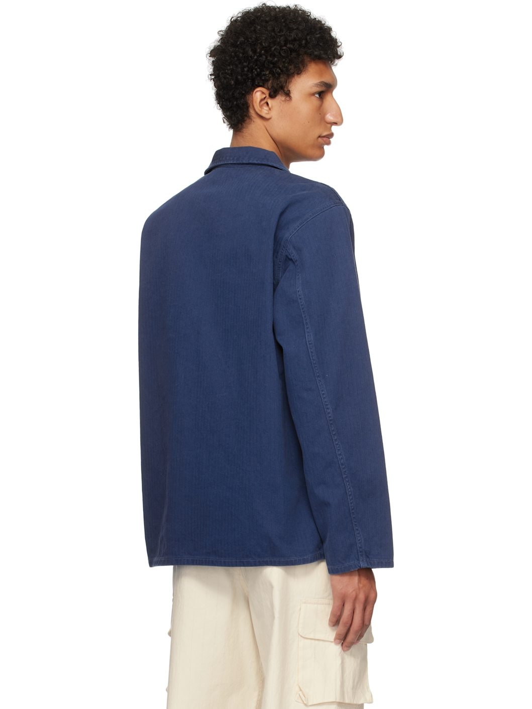 Blue Buddy Herringbone Chore Jacket - 3