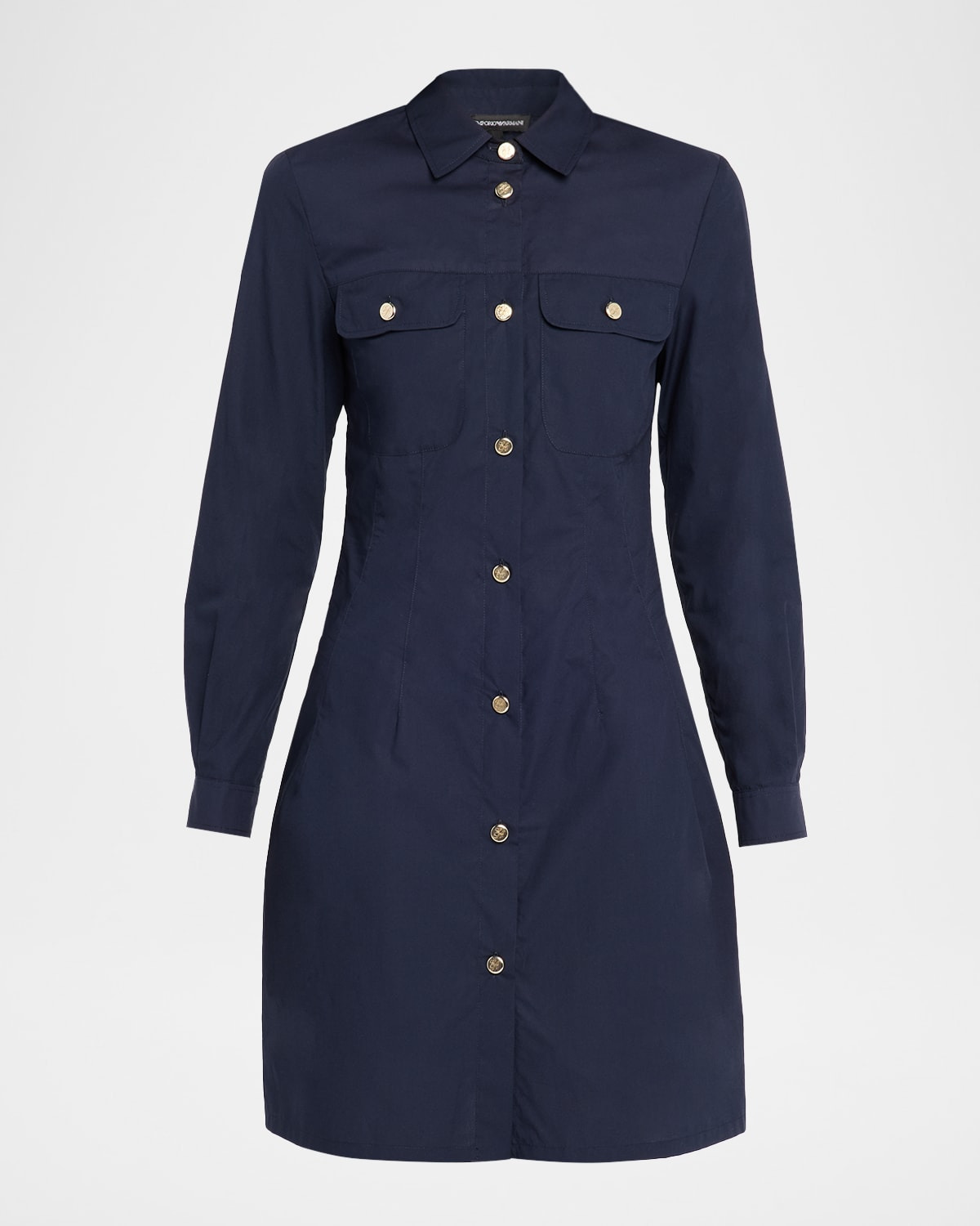 Cotton Poplin Mini Shirtdress - 1